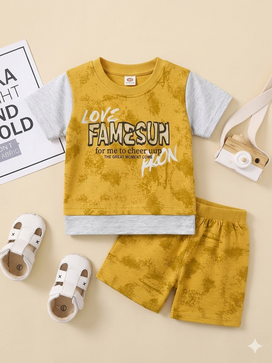 T-Shirt & Nicker - Mustard