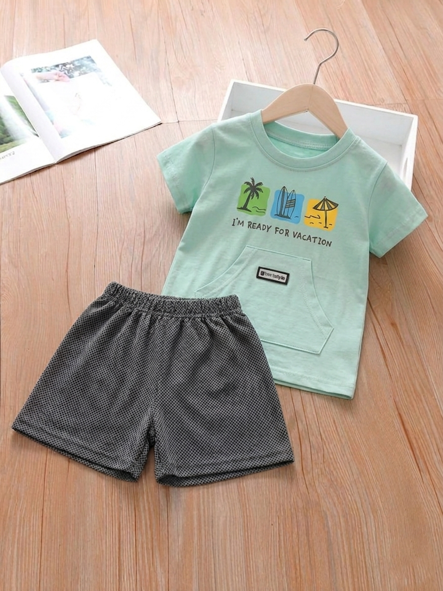 T-Shirt & Nicker - Vacation - Green