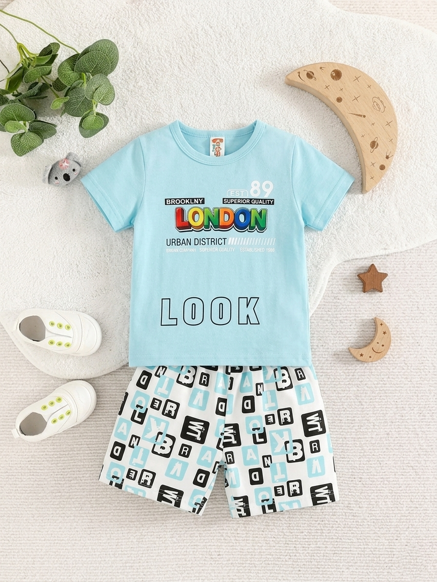 T-Shirt & Nicker - Green - Look