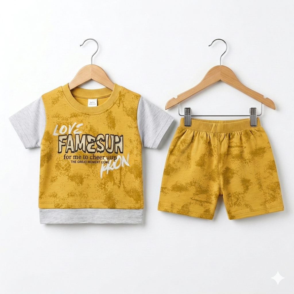 T-Shirt & Nicker - Mustard