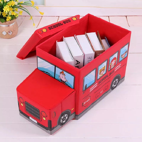 School Bus - Toy Box - Blue