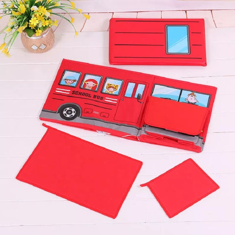 School Bus - Toy Box - Blue