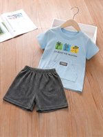T-Shirt & Nicker - Vacation - Blue