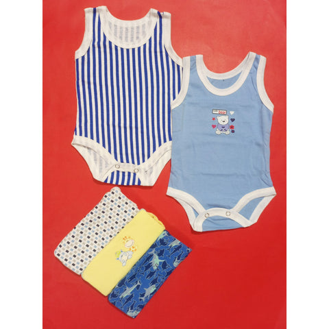 Pack of 5 Sleeve Less Bodysuits