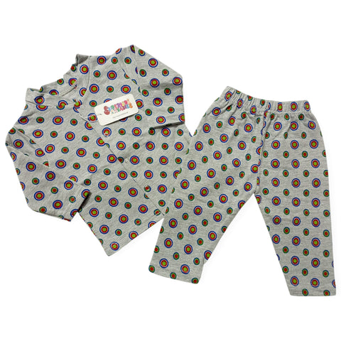 SB - Winter Night Suits - Gray Circles