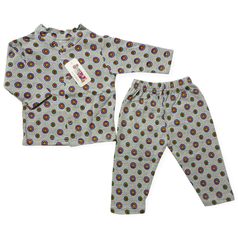 SB - Winter Night Suits - Gray Circles