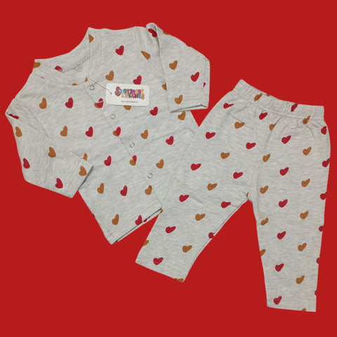 SB - Winter Night Suits - Gray Hearts