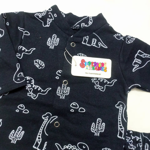 SB - Winter Night Suits - Navy Blue Animals