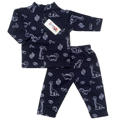 SB - Winter Night Suits - Navy Blue Animals