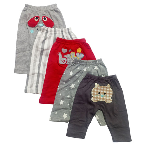 Pack Of 5 Trousers - Red - Design 2501