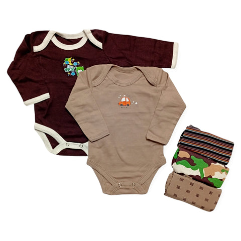 Pack of 5 Long Sleeve Bodysuits - 2501