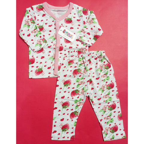 Summer Night Suit - Design 25 - Red Strawberry