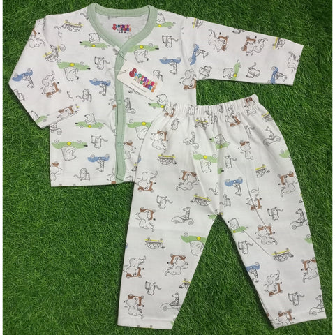 Summer Night Suit - 25 - Green Cartoon