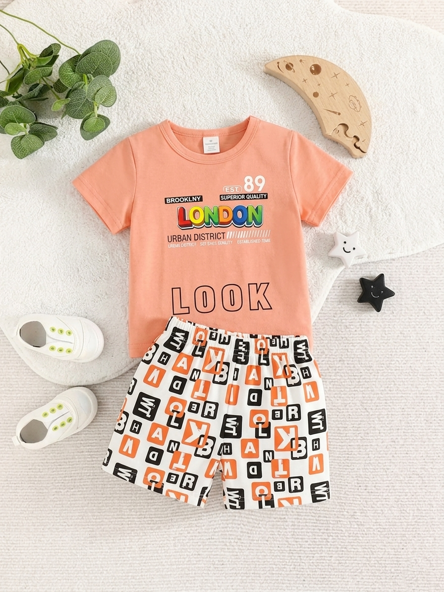 T-Shirt & Nicker - Pink - Look