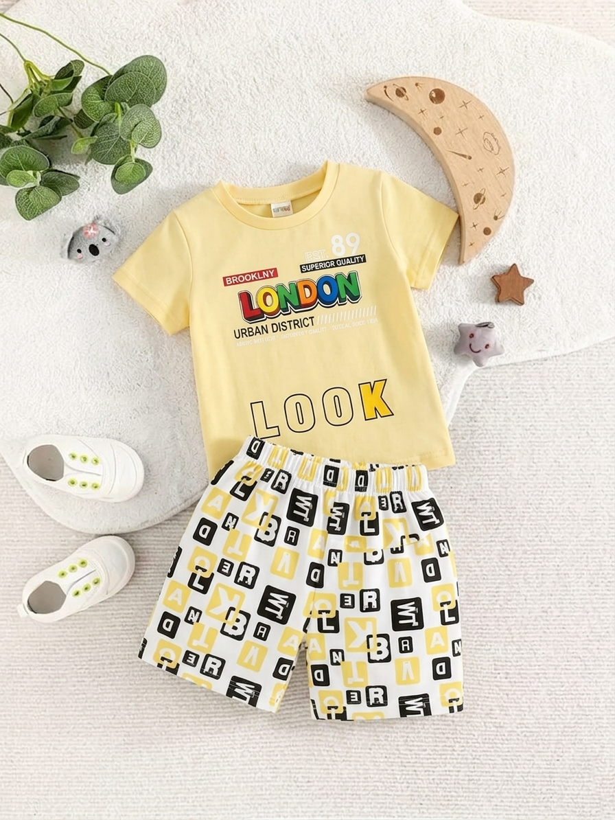 T-Shirt & Nicker - Yellow - Look