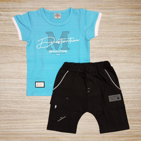 SB - T.Shirt & Short - Blue - TS2406