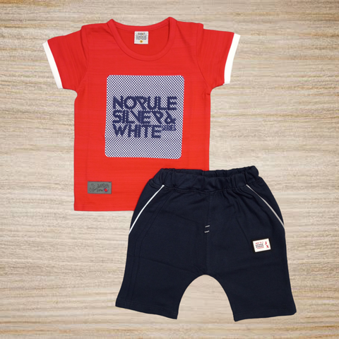 SB - T.Shirt & Short - Red - TS2409