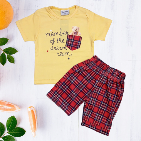 SB - T.Shirt & Short - Yelllow - TS2420