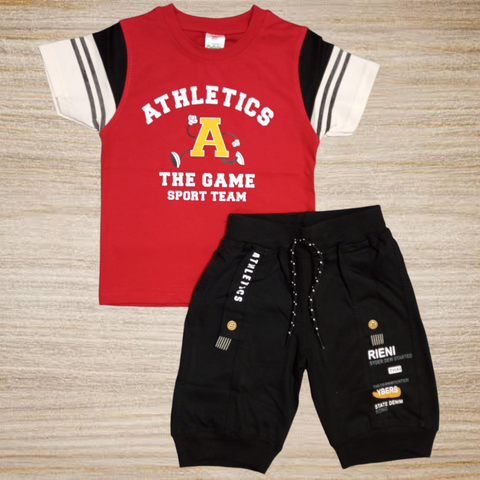 SB - T.Shirt & Short - Red - TS2422