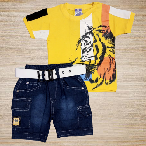SB - T.Shirt & Short - Yellow - TS2436
