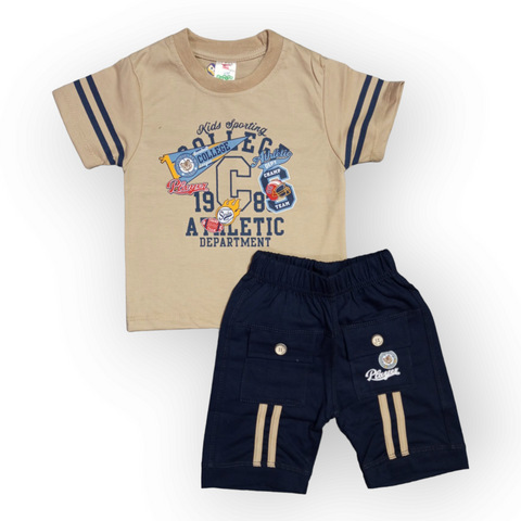 SB - T.Shirt & Short - Brown College