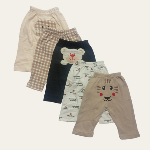 Pack Of 5 Trousers - Black - Design 2502