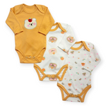 Pack of 3 Long Sleeve Bodysuits - Bear