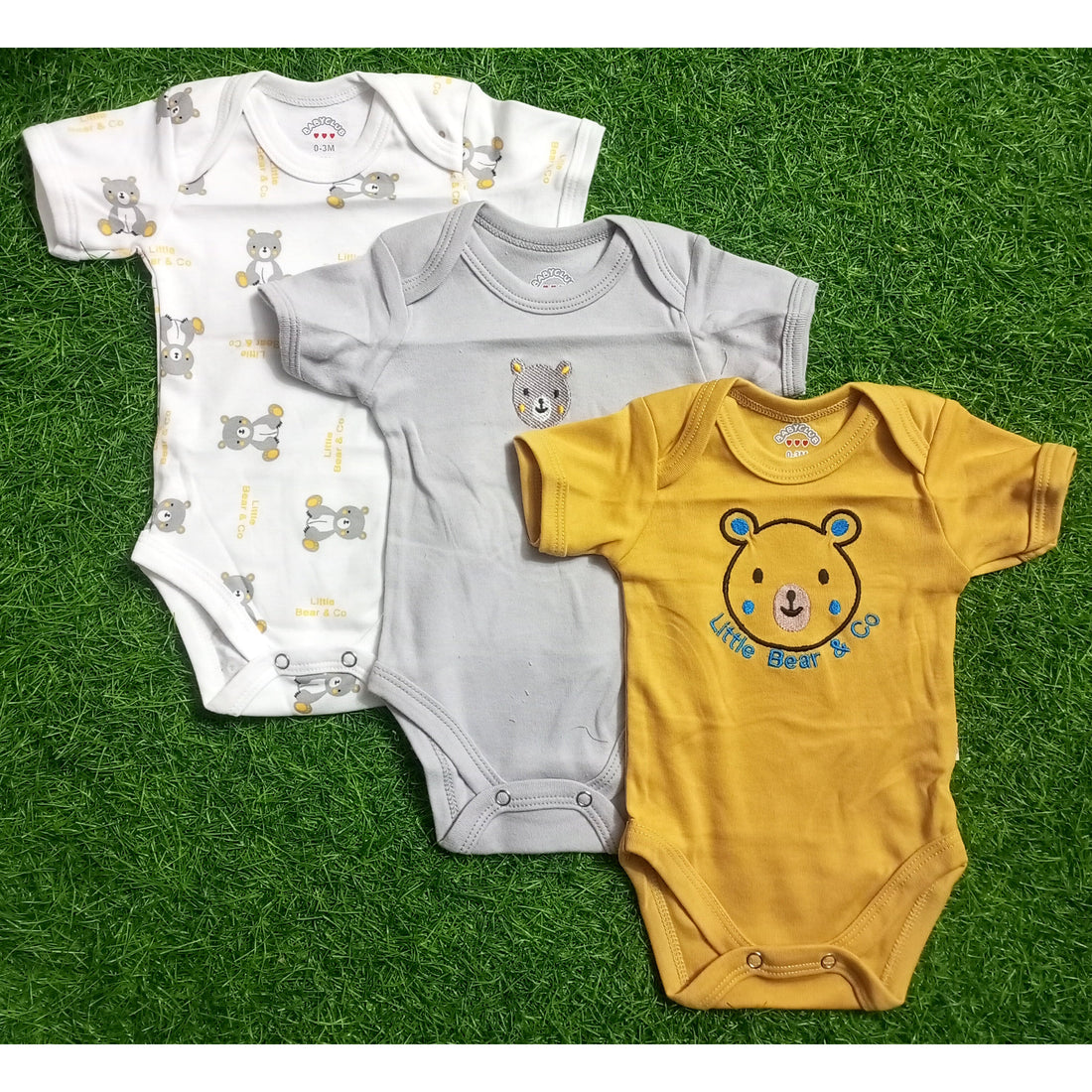 3-Piece Bodysuit - Gray Bear