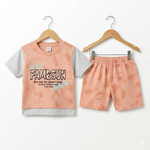 T-Shirt & Nicker - Peach