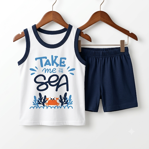 Pack of 3 - Cotton Jersey Sando & Short
