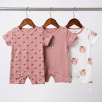 Short Leg Rompers - Pink - Bear & Bow