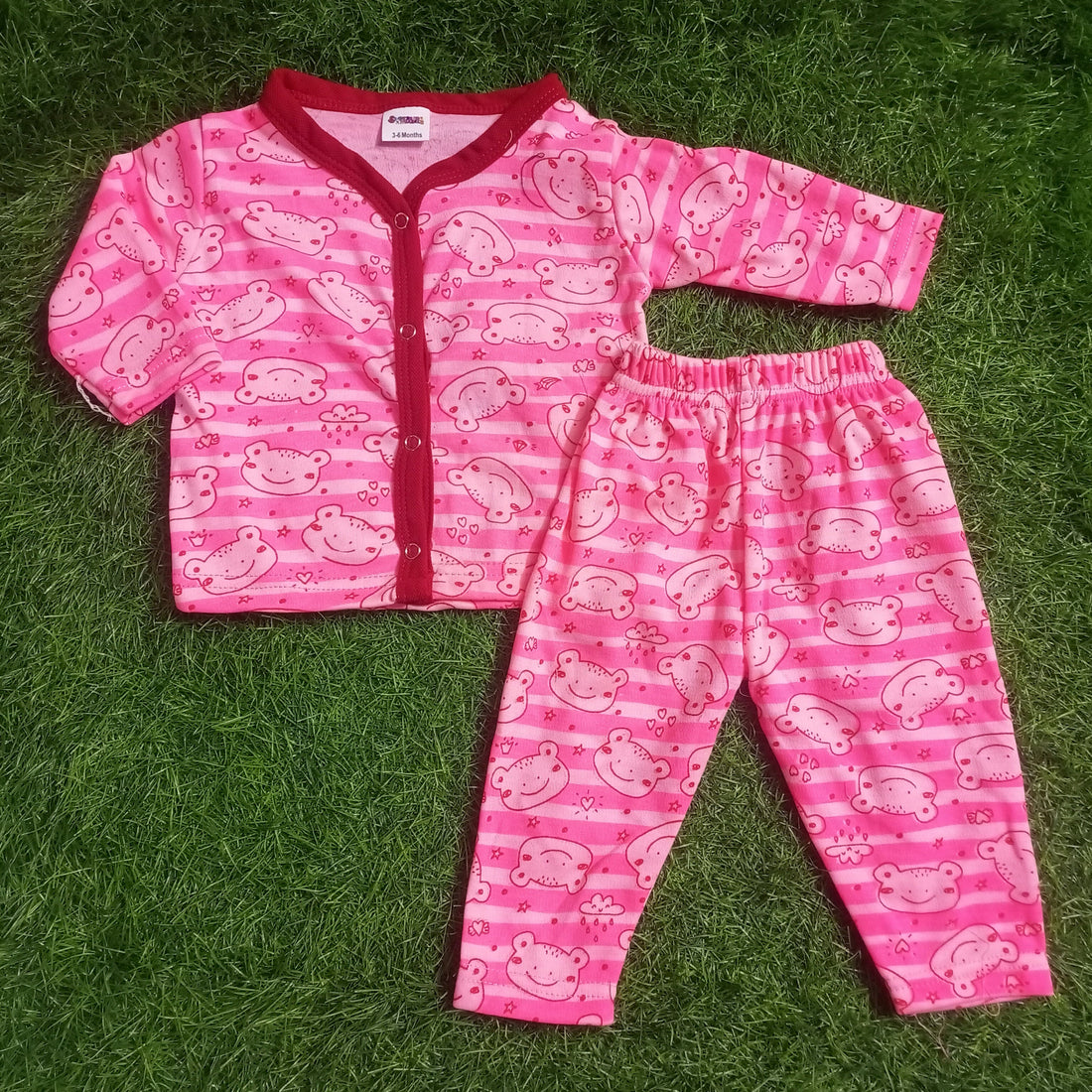 Summer Night Suit - Design 26 - Pink Bear
