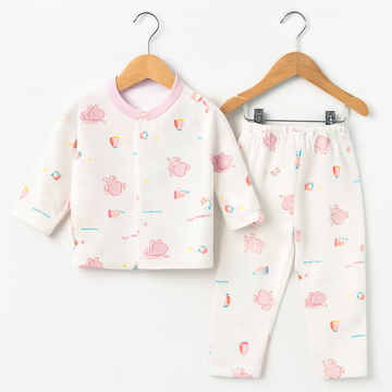 Premium Night Suits - Design 26 - Pink Fish