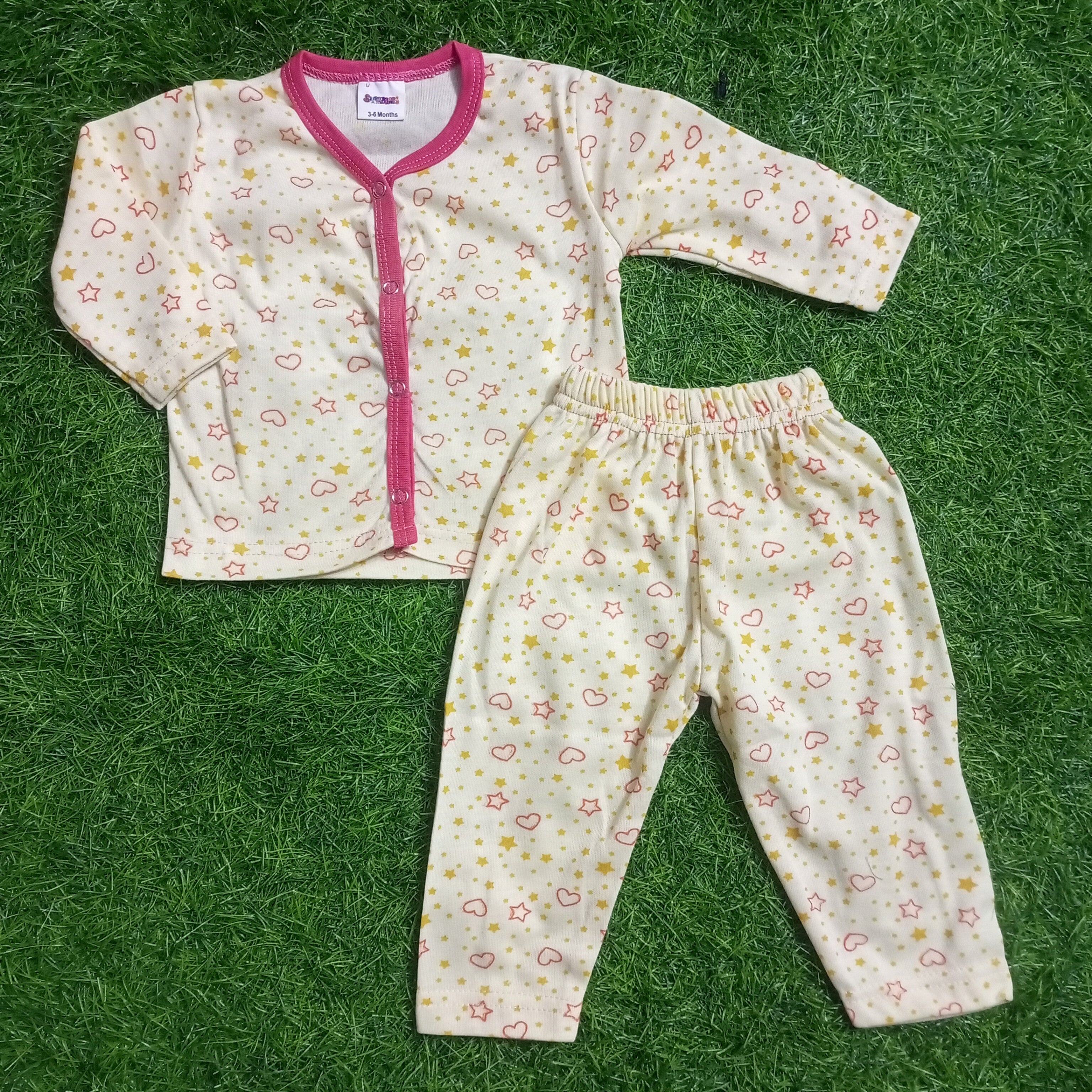 Summer Night Suit - Design 26 - Yellow Hearts