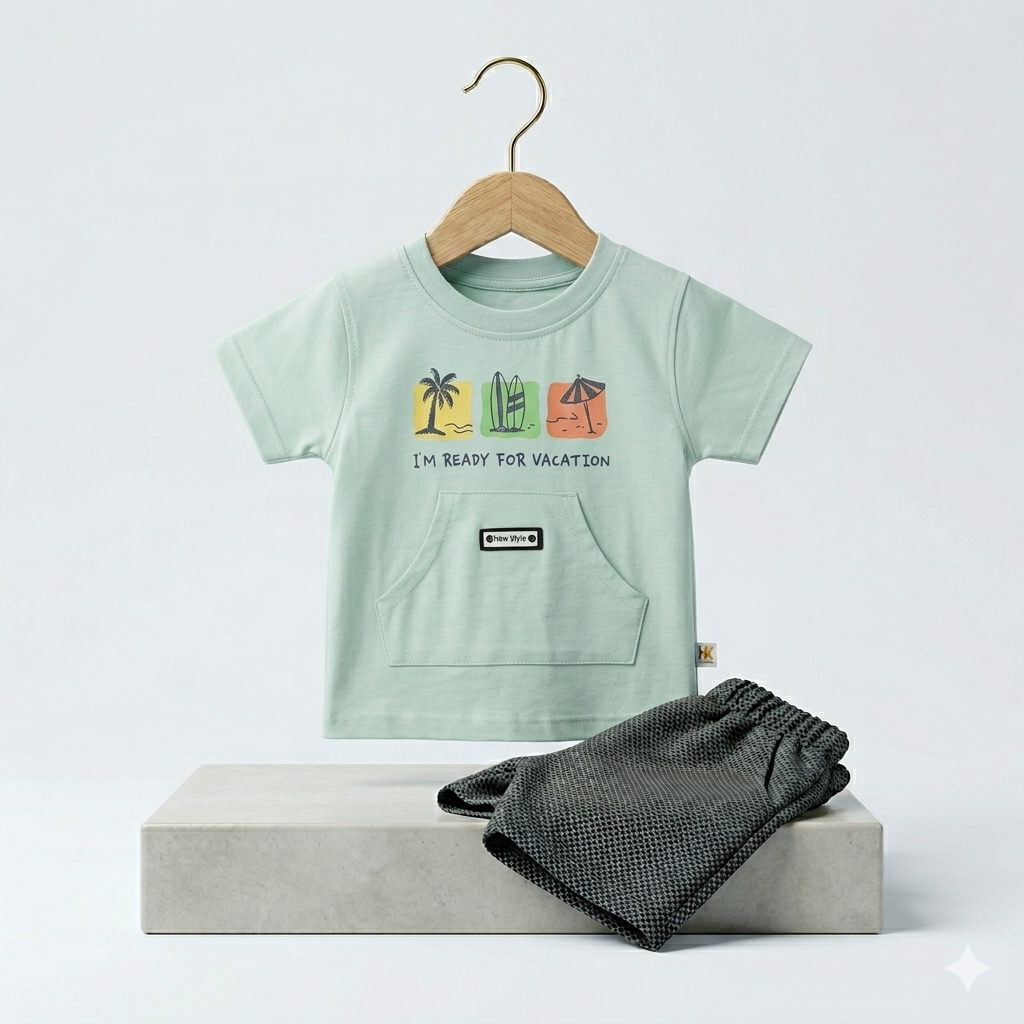 T-Shirt & Nicker - Vacation - Green
