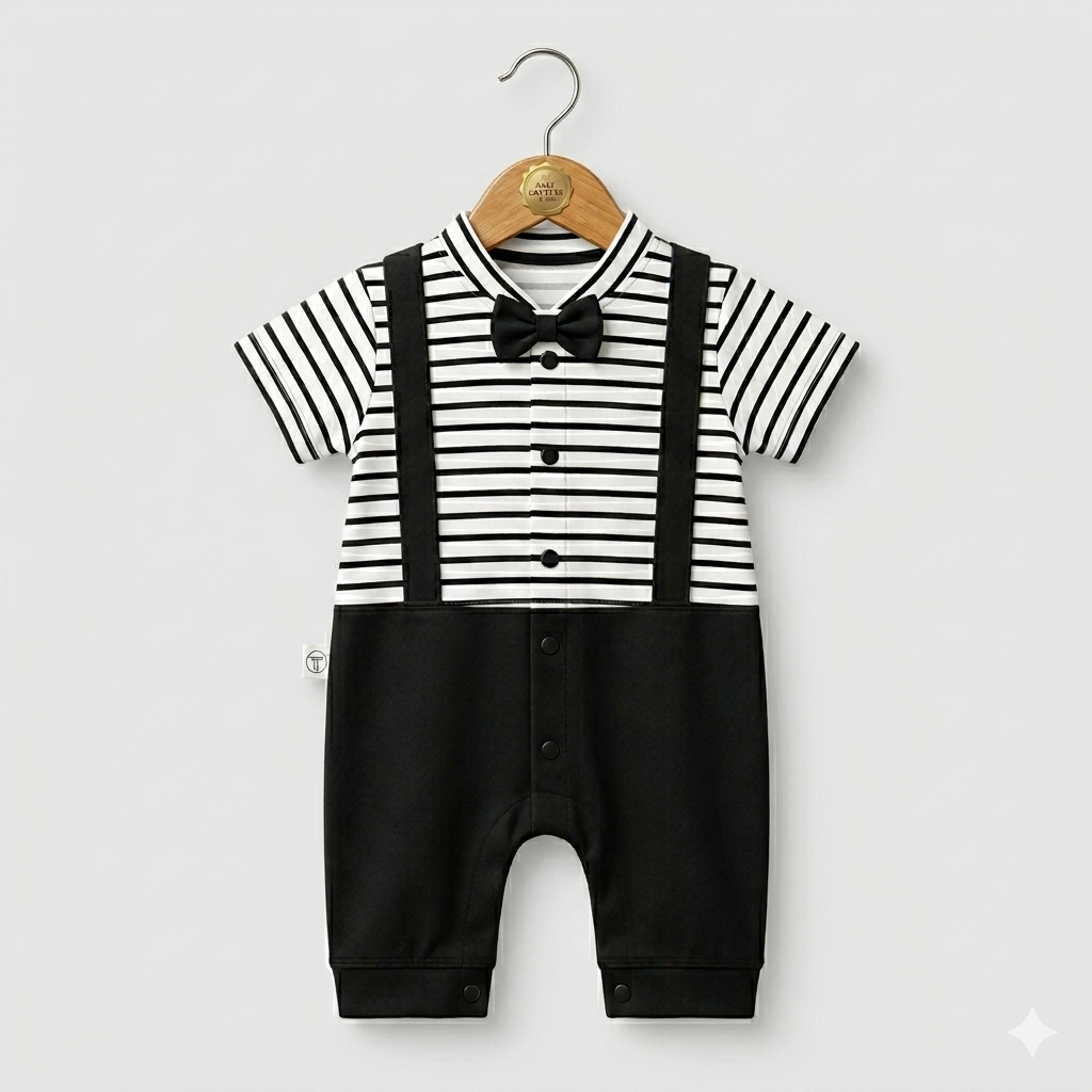 Baby Rompers - 26 - Black Lining