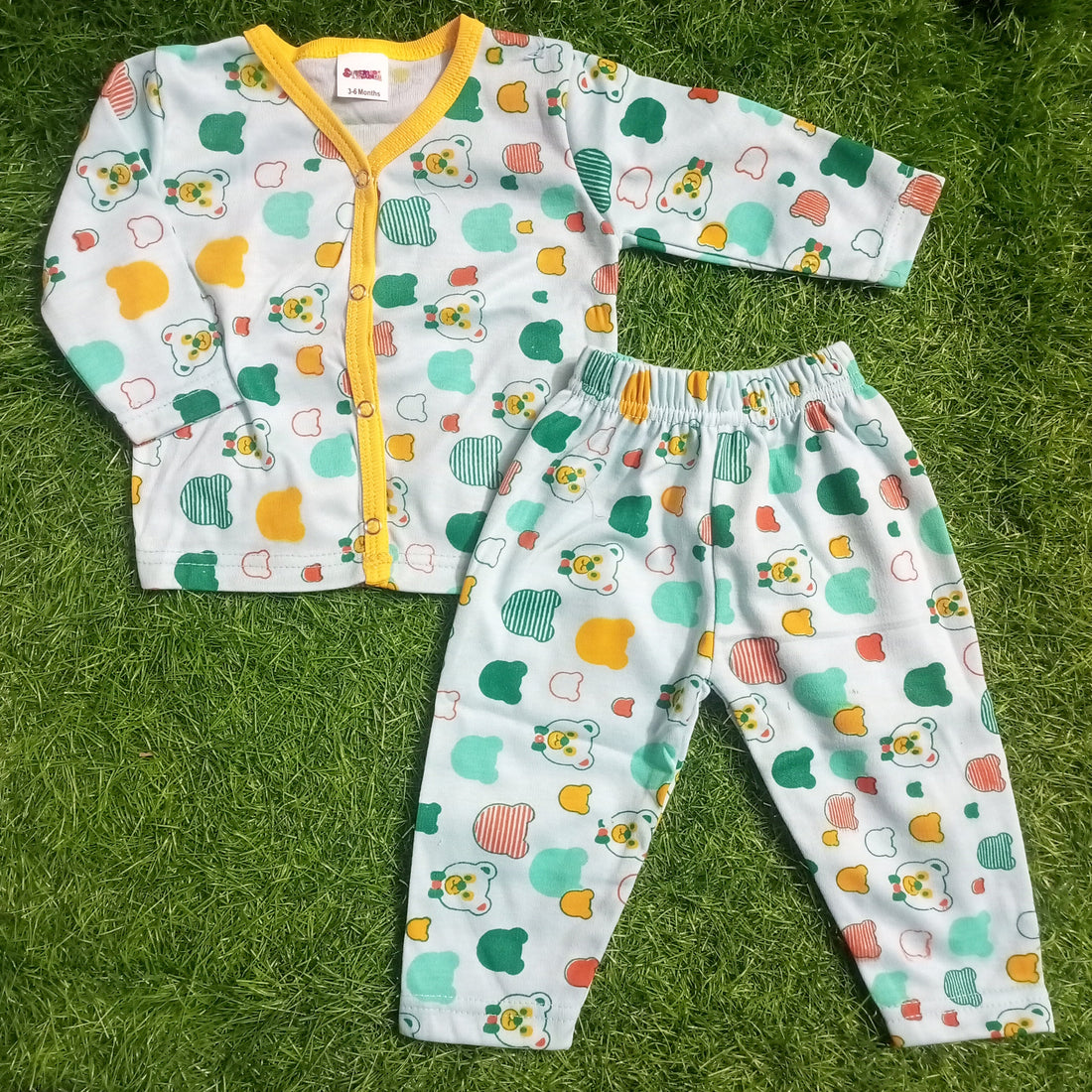 Summer Night Suit - Design 26 - Green Bear