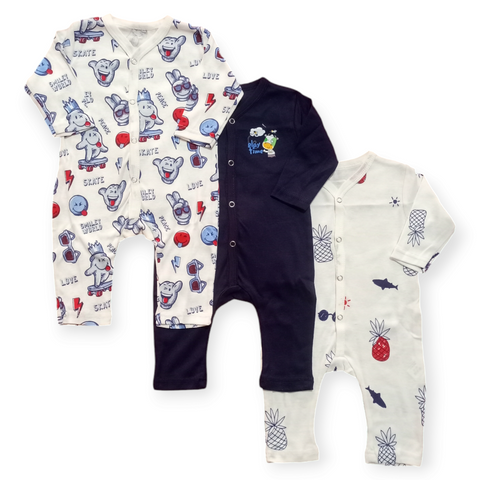 Pack of 3 Baby Rompers - R24010