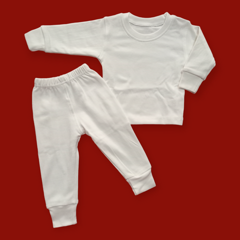 Next Baby - Round Neck & Pajama - White